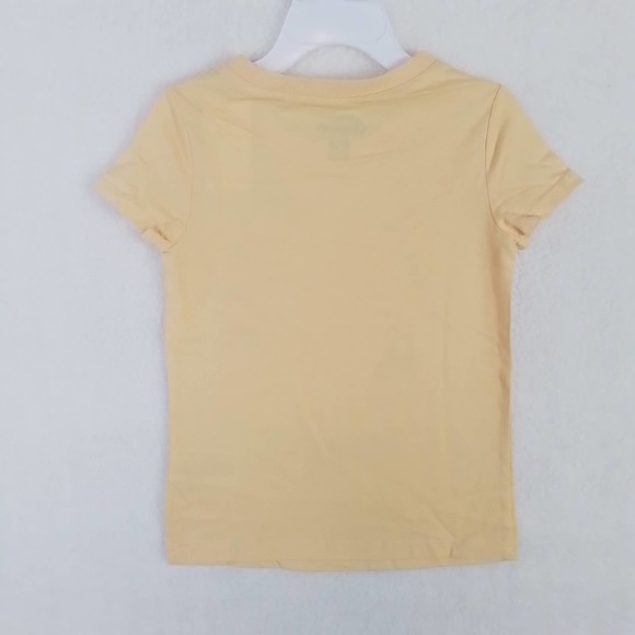 Oshkosh Short Sleeve Cotton Tee T-Shirt Girl's Size 4 Yellow w/ Art Theme - Picture 2 of 10